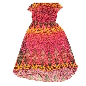 Strapless Tribal Print Dress